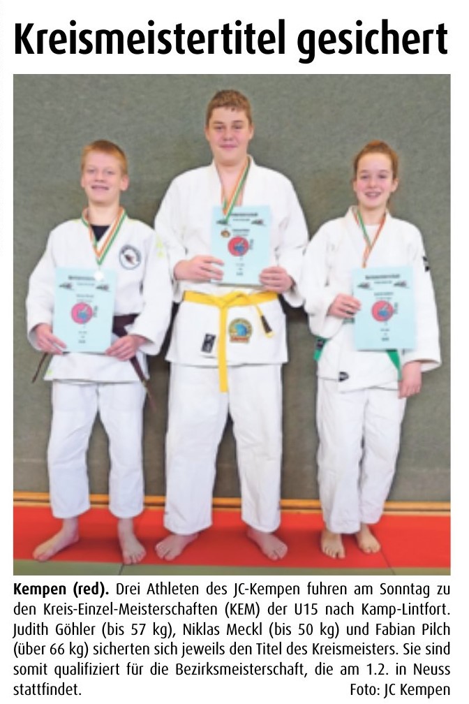 KEM U15 Kamp Lintfort 20 01 26